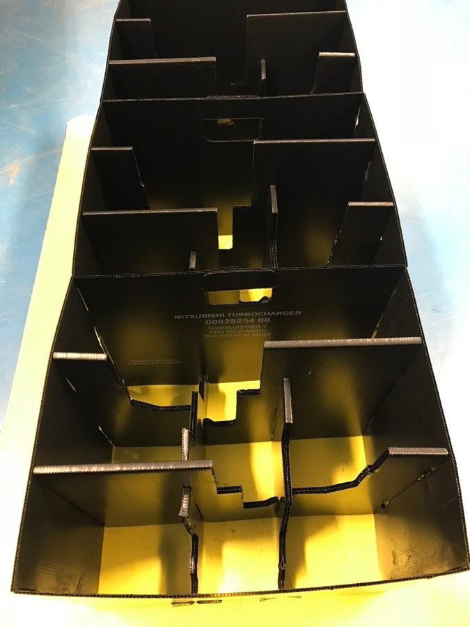 PP corrugated compartments
